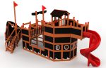 Большой корабль Земля Природа (EAN065) – детская игровая площадка из натурального дерева